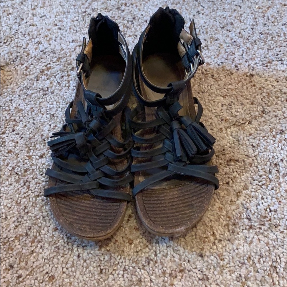 Black Gladiator Sandals